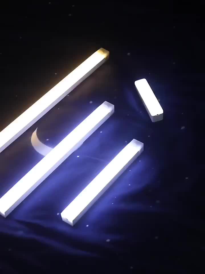 Blissful Mall 10/20/30/50CM Lampu Sensor Gerak Magnetic Motion Sensor Lampu Stick Panjang LED/Lampu tidur LED tombol multifungsi lampu belajar lampu lemari portable