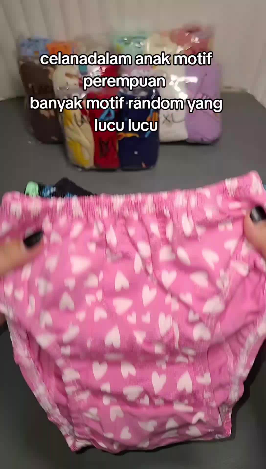 6pcs celana dalam anak motip leding katun usia 1-9 tahun Fashion