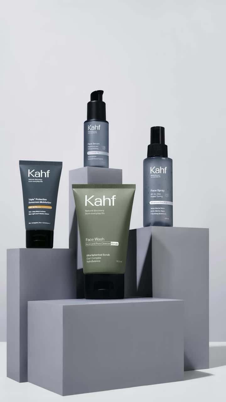 KAHF Face Wash & Scrub Series - Sabun Cuci Muka Pria 100ml / 50ml - Pembersih Wajah Laki Laki - Facial Wash Cowok Low Ph - UrbanGlow Berminyak Berjerawat