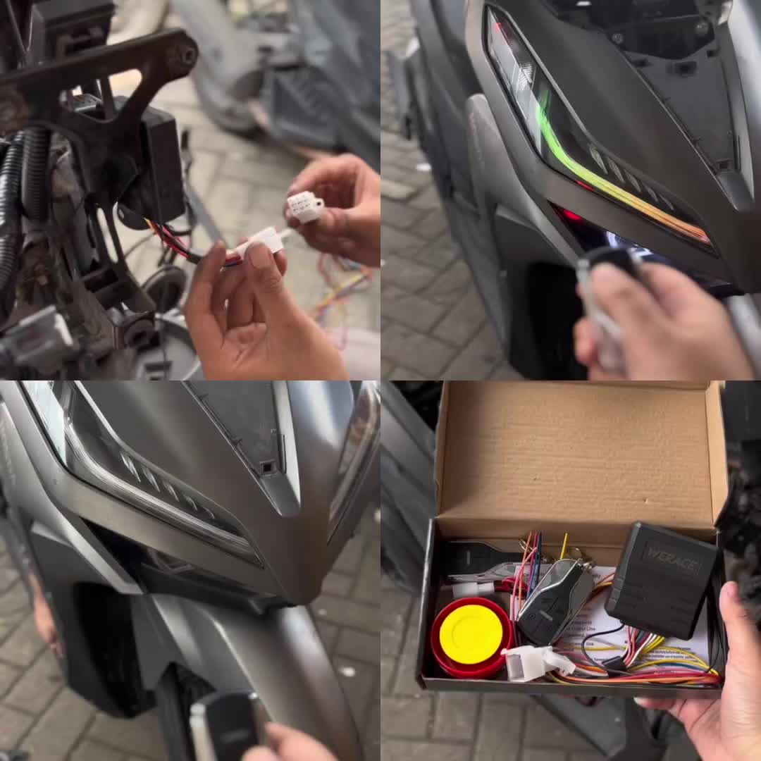 WERACE Alarm Motor Anti Maling 12V  Remote