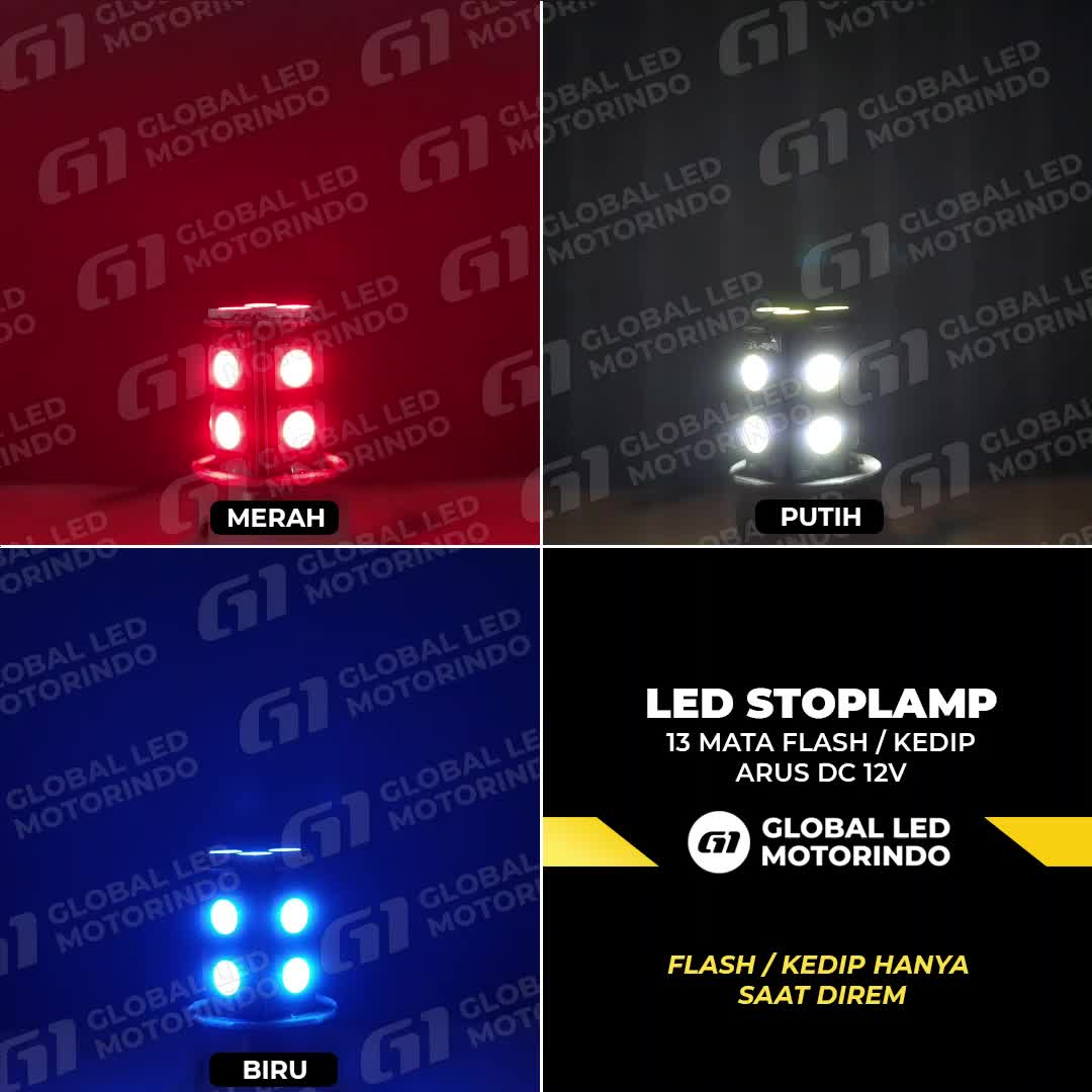 [WERACE] LAMPU STOP LED 13 MATA FLASHING KEDIP