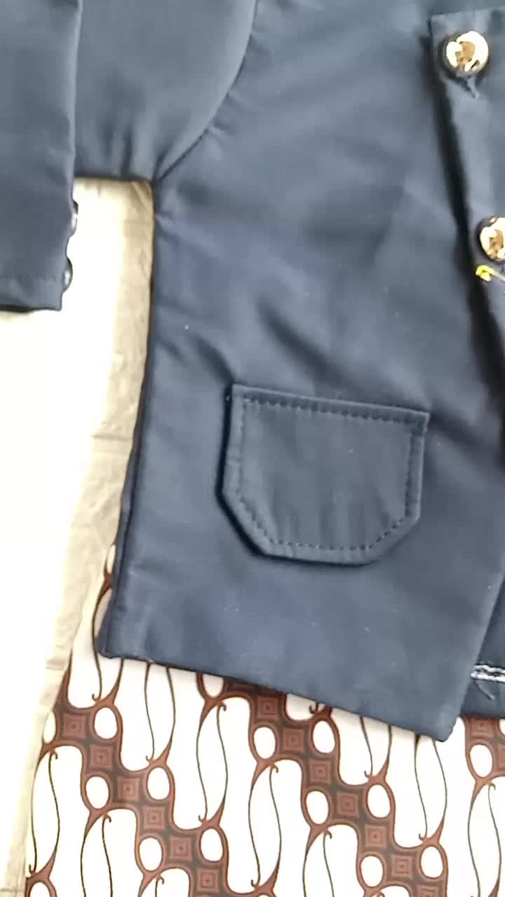 Dijamin REALPICT // Free blangkon/ Beskap melayu anak warna biru navi// UMUR 0-10 TAHUN// Beskap anak dan bayi cowok/beskap lucu