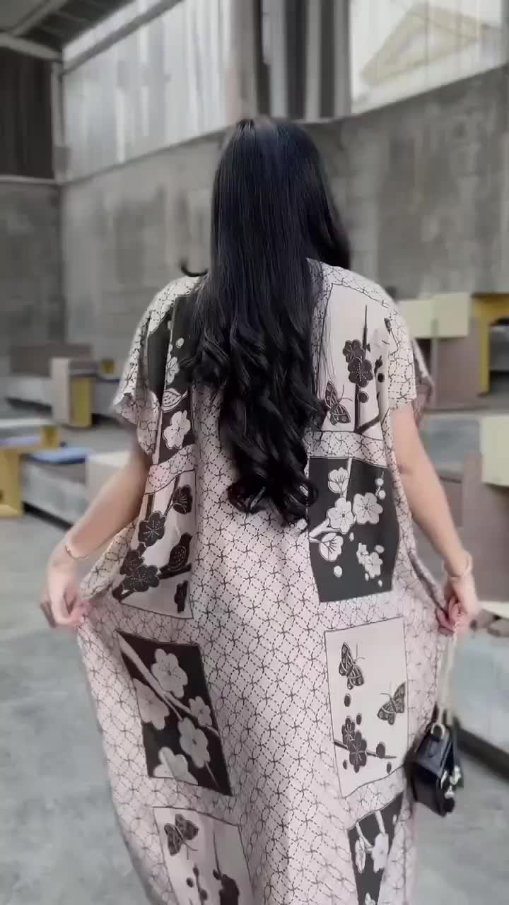DASTER LOWO JUMBO MOTIF TERBARU YURIKO COKLAT BUSUI BUMIL BAHAN KATUN