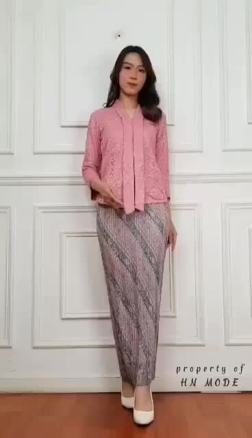 Set Kebaya Floy Brokat Kartini Kebaya Kancing Depan Busui Kebaya Floy Modren Kebaya Wisuda Dress Merah