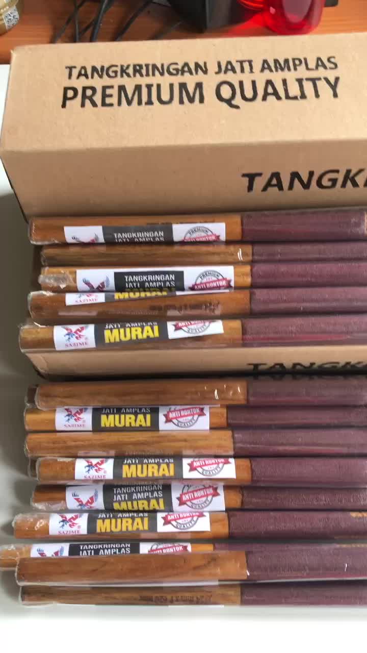 Tangkringan Murai Sazime 14mm Premium Anti Rontok Jati Amplas 62cm