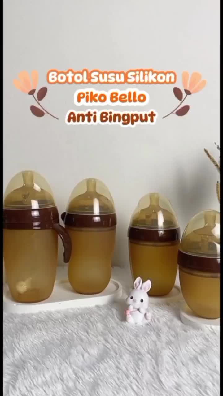 Momosee Botol Susu Bayi Anti Bingput Botol Susu Silikon BPA Free Food Grade Botol Susu Newborn BB06