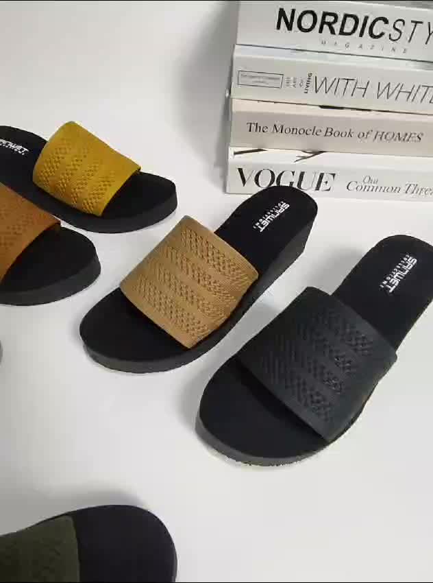 Sandal Wedges Wanita Dewasa Selop Rajut Import Motif Wb 55 Sendal Terbaru 2024 Cewek