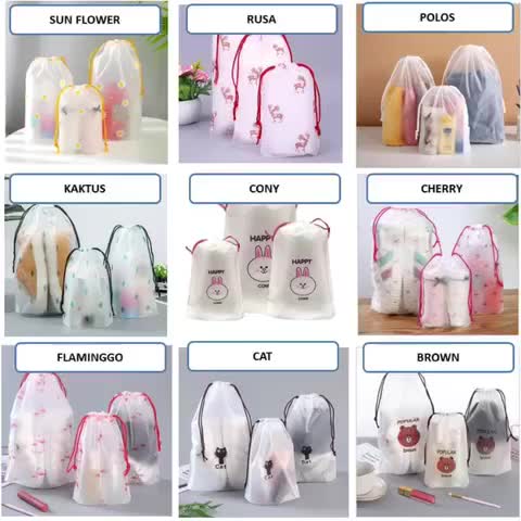 RSM Pouch Serut Karakter Kartun Tas Organizer Bag Murah Part 1