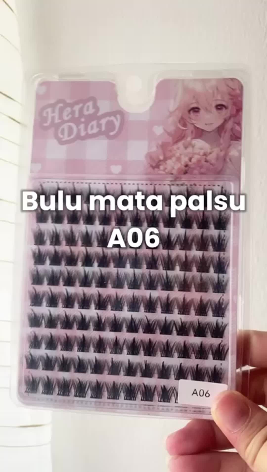 A06【FREE LEM】Hera Diary Bulumata Palsu Anime 10 Baris Eeyelash Natural Douyin manga big Box Pelentik anime Bulumatapalsu natural baby comic cluster Wajah