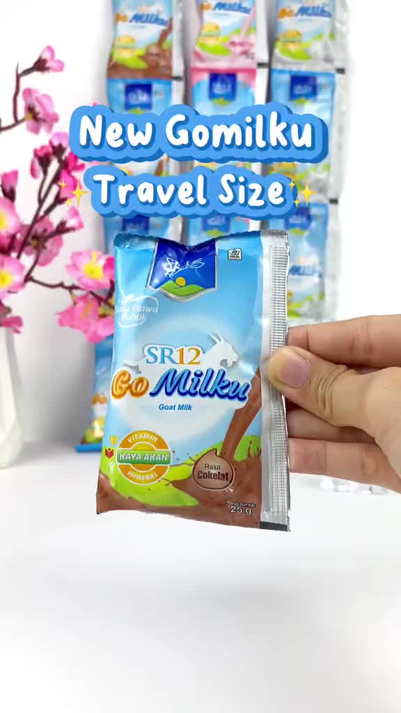 Gomilku SR12 Susu Kambing Etawa Premium Kemasan Sachet 25Gram BPOM Halal Praktis dibawa Traveling Dairy
