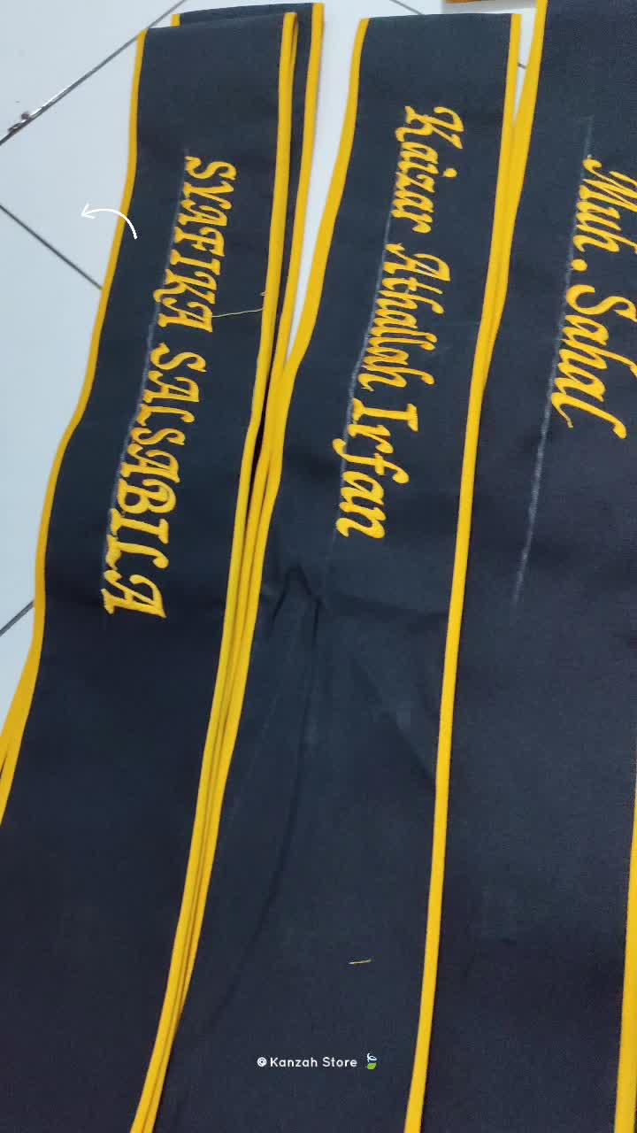 Selempang Wisuda Anak/Dewasa Request Bordir Nama