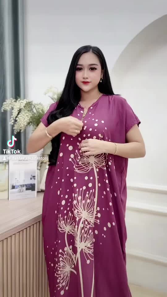 Daster lowo dandelion ld 130cm busui friendly  Batik pekalongan  Katun rayon Bumil Wanita Dress Tidur Nyaman Kain Panjang Soft Kombinasi