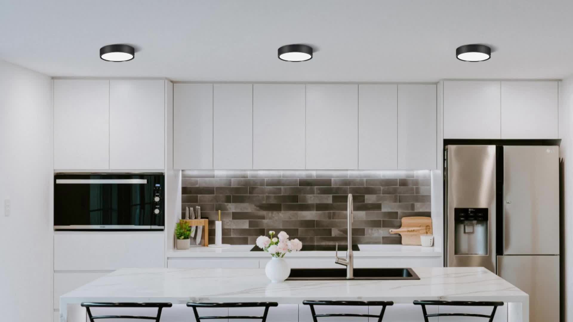 CANMEIJIA Lampu LED Downlight Plafon 5/10/15/25W 3 Warna Hemat Energi Lampu Murah Outbow Penggunaan Di Rumah Kamar Putih