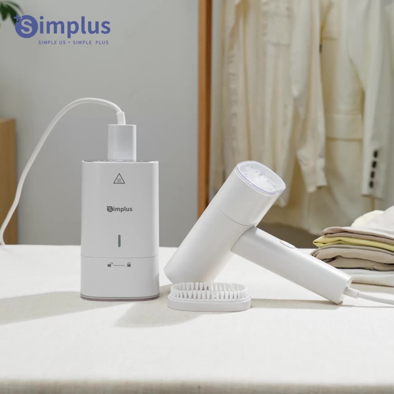 Simplus Setrika Uap Genggam Lipat Tangki Air 170ml setrika Pakaian uap portabel Menyetrika Datar dan Gantung 2in1 GTJH017