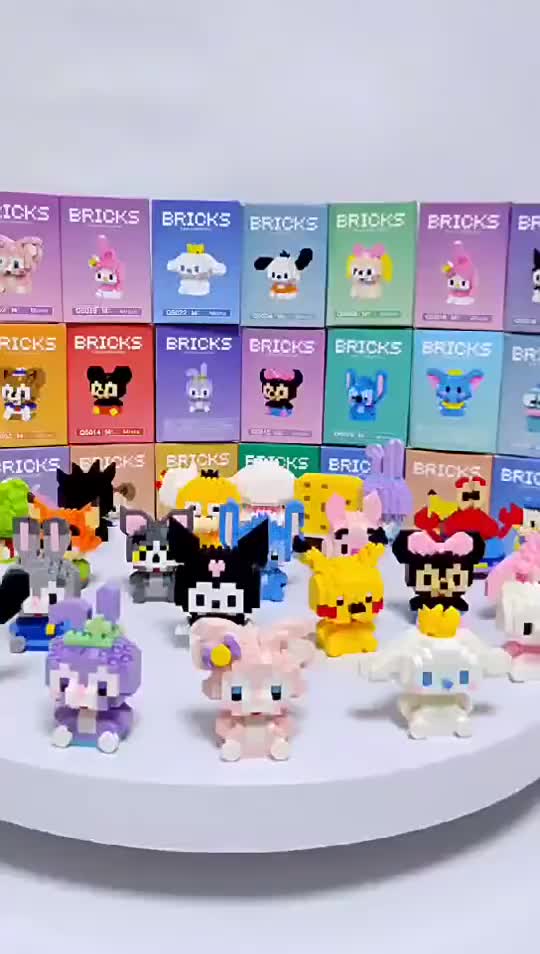 Mainan Balok Susun Disney Mini Blok Karakter Kartun Block Mainan Anak 3D Puzzle Nano Block