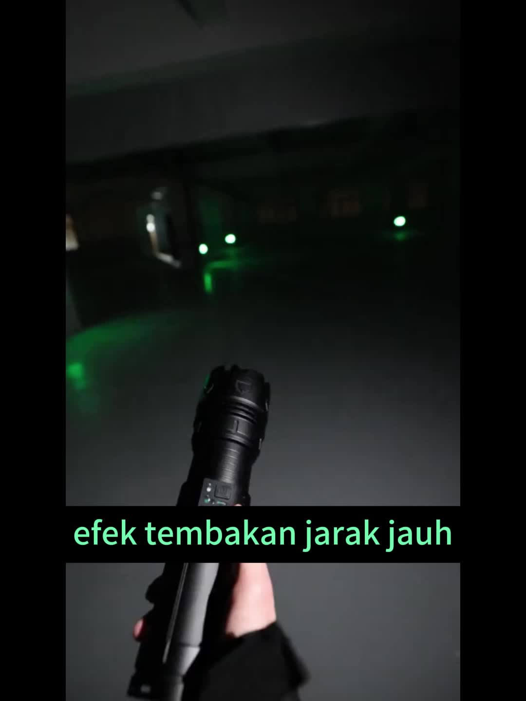 Cahaya super kuat senter isi ulang jarak jauh lampu sorot patroli luar ruangan meriam aurora zoom meriam laser lampu sorot besar