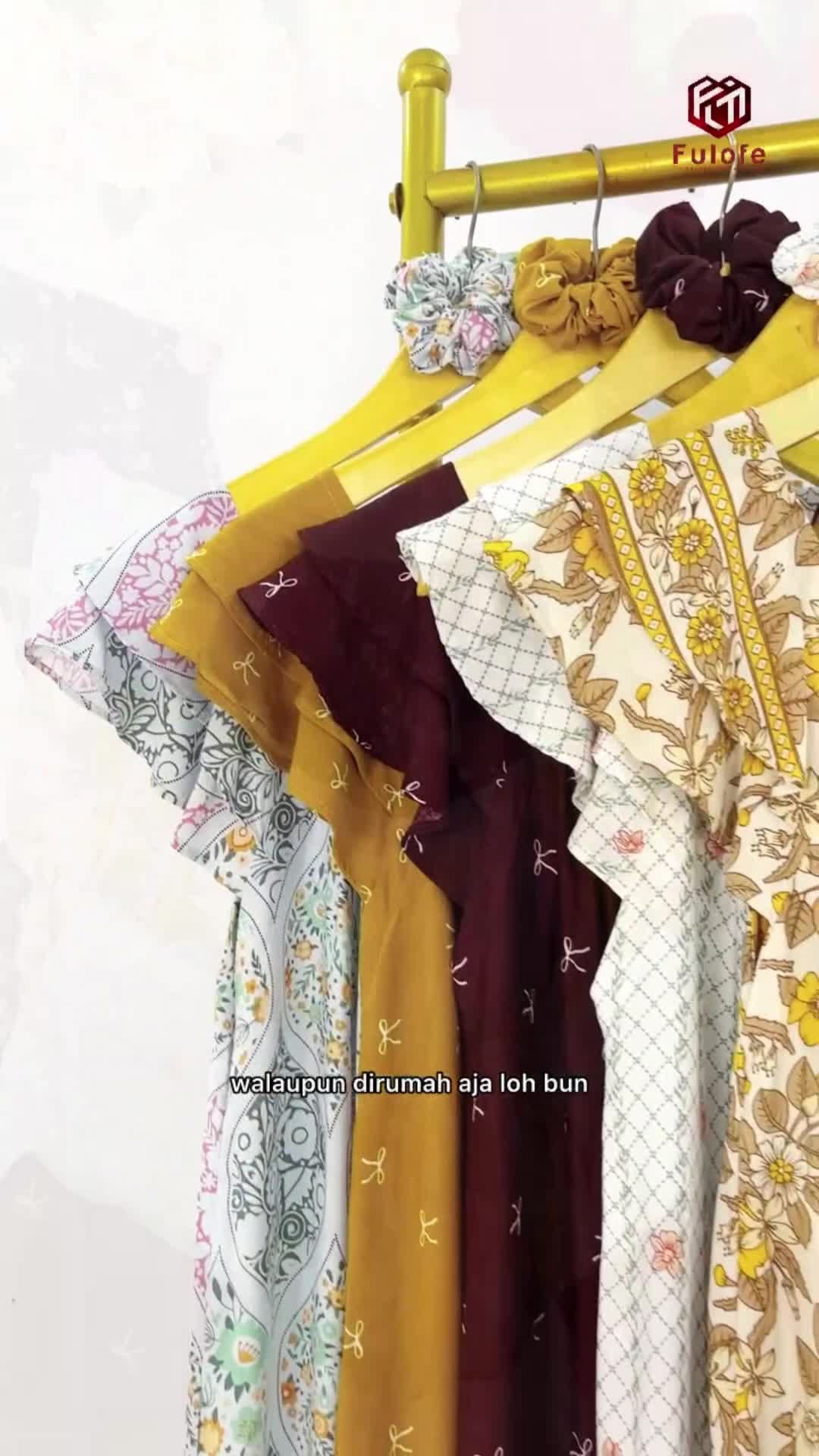 Daster Viola Fulofe Jumbo LD 130 cm PB 110 cm Karet Dada Elastis Bahan Viscose Premium Lengan Susun Homedress Series