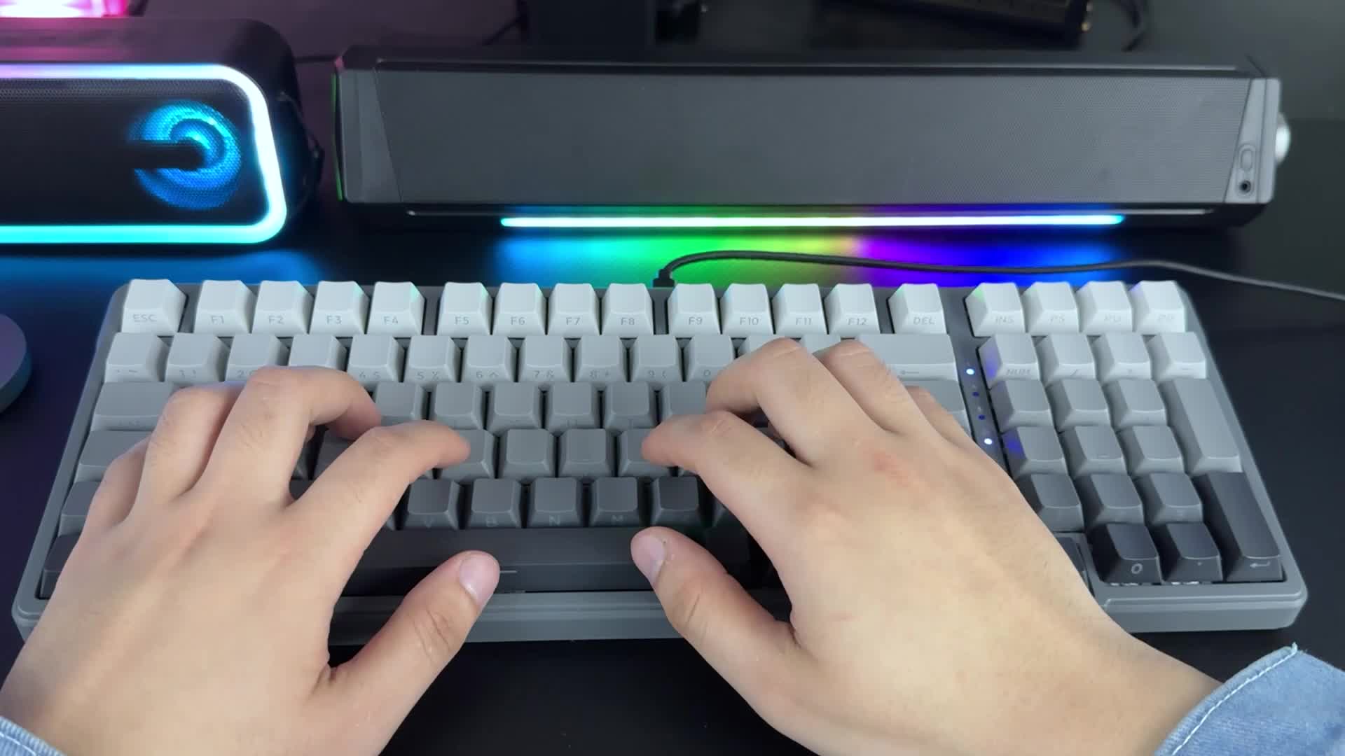 FURYCUBE ZT99 wireless Mechanical Gaming Keyboard 99 keys  Customized Double Layer PBT Keycaps RGB Backlight 3 Pin Hot Swappable keyboard Silver switch/Mute Switch/ Blue Switch/Red Switch/Brown Switch/ Computer Office Gaming Keyboard