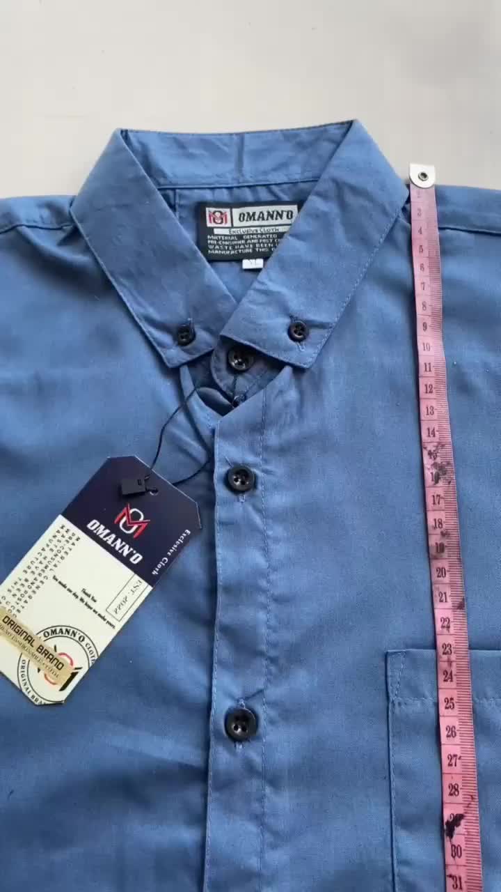 kemeja polos bluee denim pria lengan panjang pendek Katun Santai Crew Neck V-Neck Slim-fitting Polos Cowok Dewasa Biru Formal Kerah Nyaman Tangan Lembut Basic Navy Keren Army Baju Casual formal outfit men