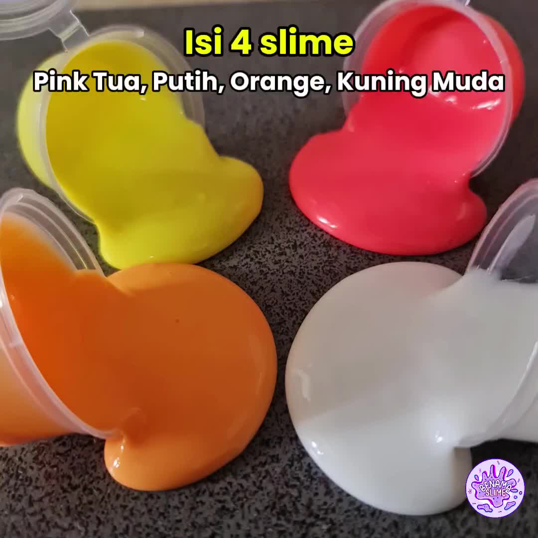 [BENAMA SLIME] 4 PCS 35 ml - Slime Mainan Anak Squishy Termurah - Toys