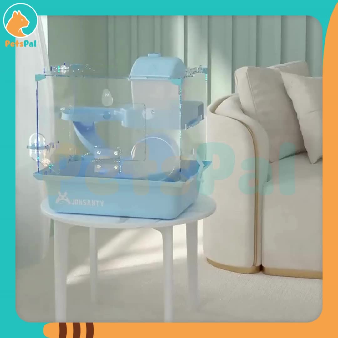Kandang Hamster Akrilik Transparan Panorama Set Lengkap Kandang Hangat Hamster Cage Set Fully Equipped