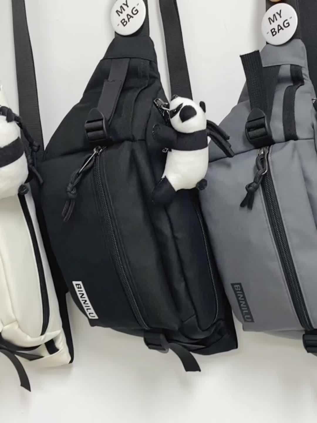 【COD√】Stok Tersedia! Tas Selempang Kanvas Tas Pinggang Waistbag Shoulderbag Slingbag Canvas