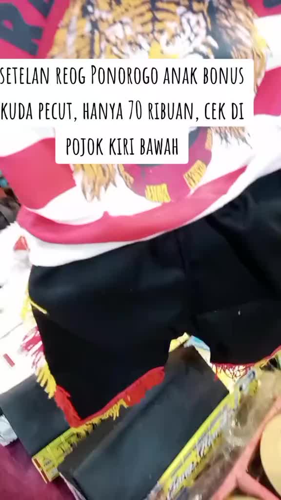 Setelan Anak Laki Laki 5 Tahun Reog Ponorogo Bonus Kuda Lumping Pecut - Rebana Barongan Jimbe Ganongan Jaranan