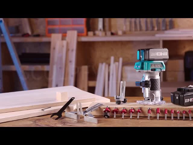 SCULPFYY mesin profil kayu cordless 30000RPM mesin propil kayu 21V Mesin Router Kayu
