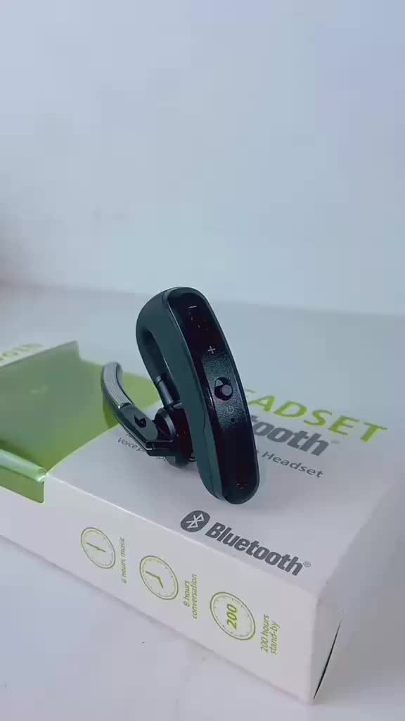 V8 Ear Mounted Wireless Bluetooth Earphone For Business Calls Noise Reduction Mini Single Headset