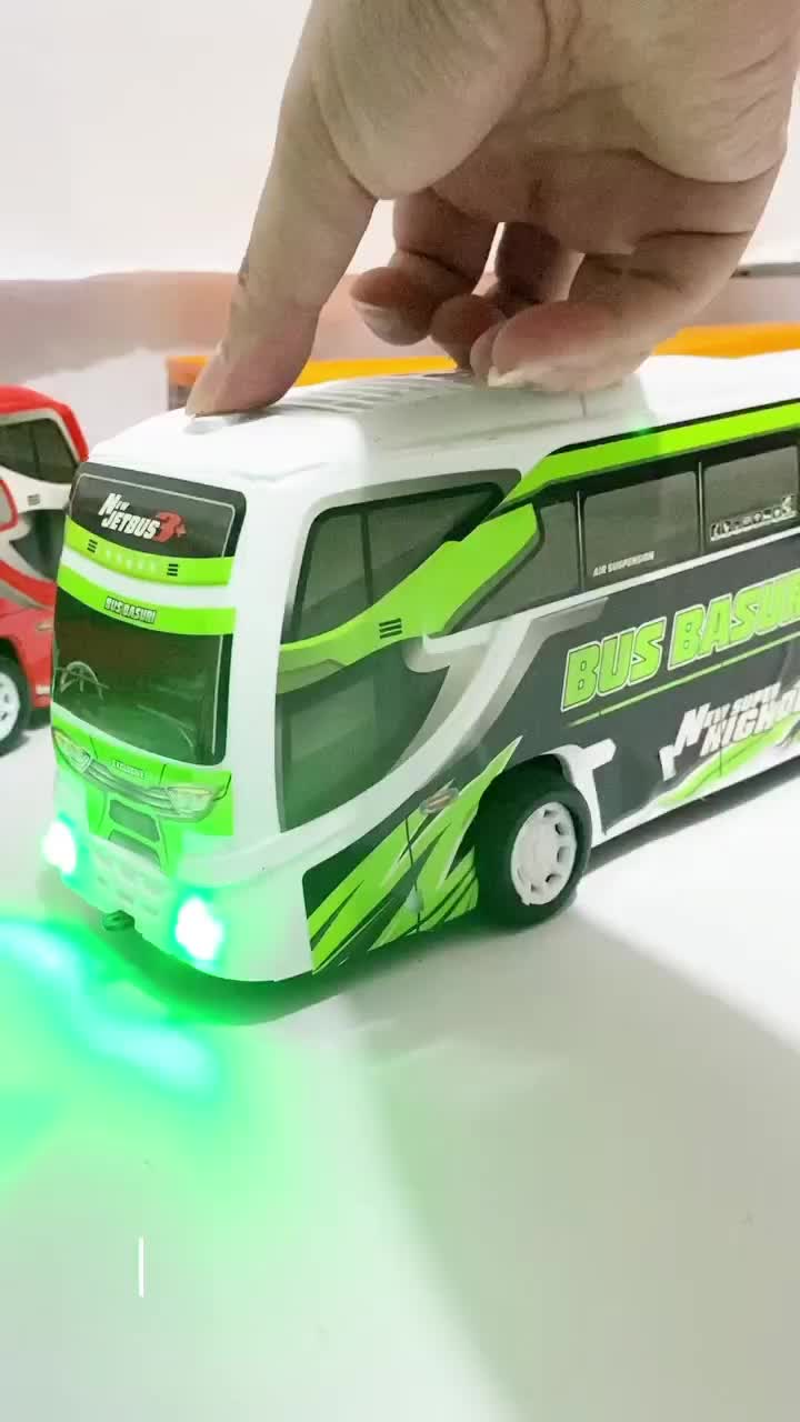 Mainan Anak Mobil Bus Bis Basuri Om Telolet Om Ada Musik Dan Lampu Baterai Toys