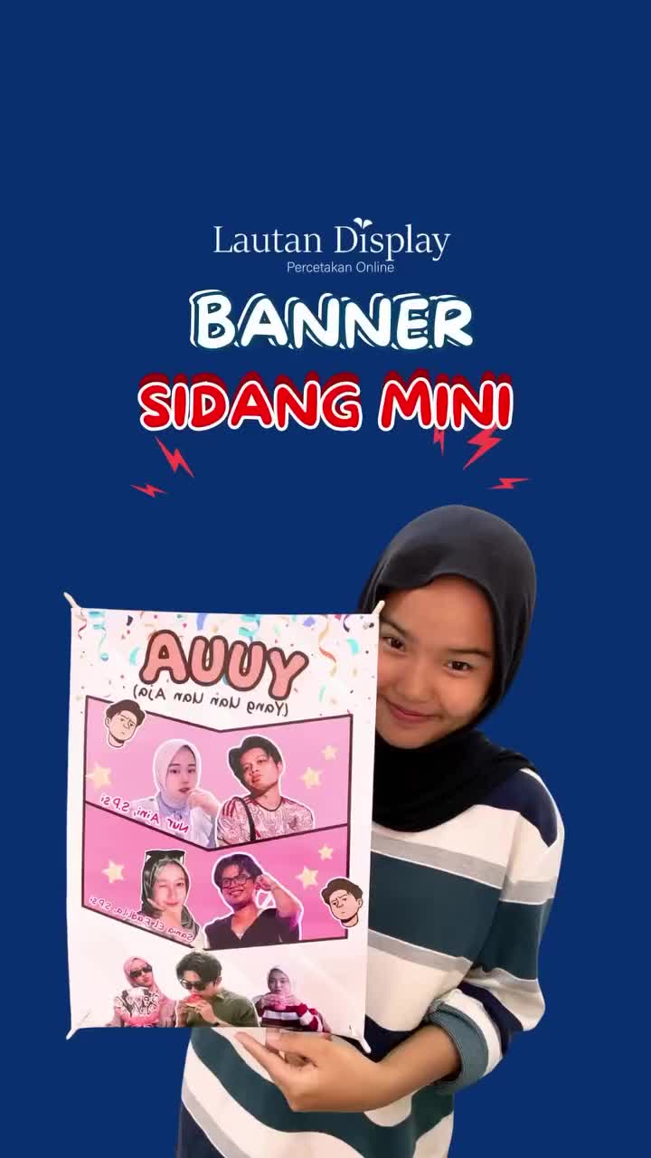 Stand Mini X Banner Kecil ukuran A4 dan A3 Impor Asli Bahan Plastik Warna Biru Putih