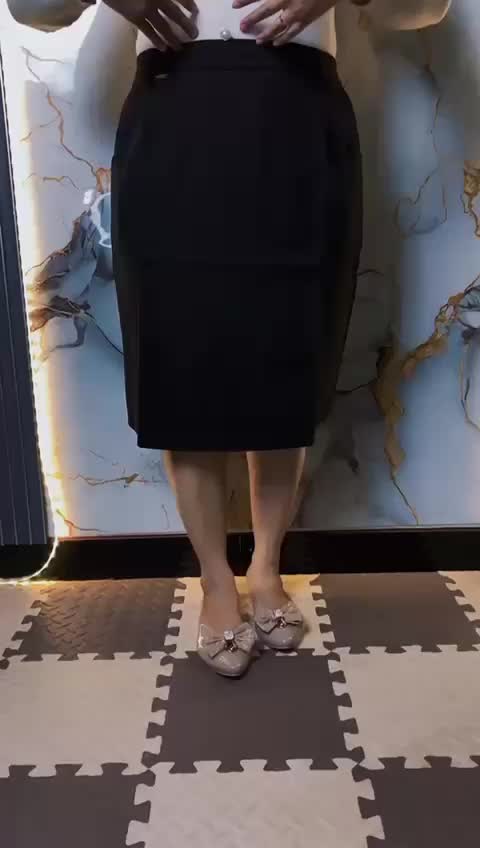 Jumbo Rok Span Kerja Kantor Wanita Model 7/8 Dibawah Lutut Bawahan Hitam Pendek Formal