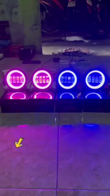 Lampu Tembak Sorot LED Daymaker 3 Mata 3.5 Inch Bulat Mobil Avanza, Xenia, Calya, Sigra, Ayla, Rush, Terios, Inova, Vios, Honda Jaz, R3, Xpender Angel Eyes kabut Car