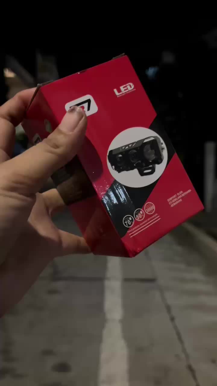 Lampu Tembak Mini Laser 3 Mata Super Terang Full Aluminium Anti Air Premium