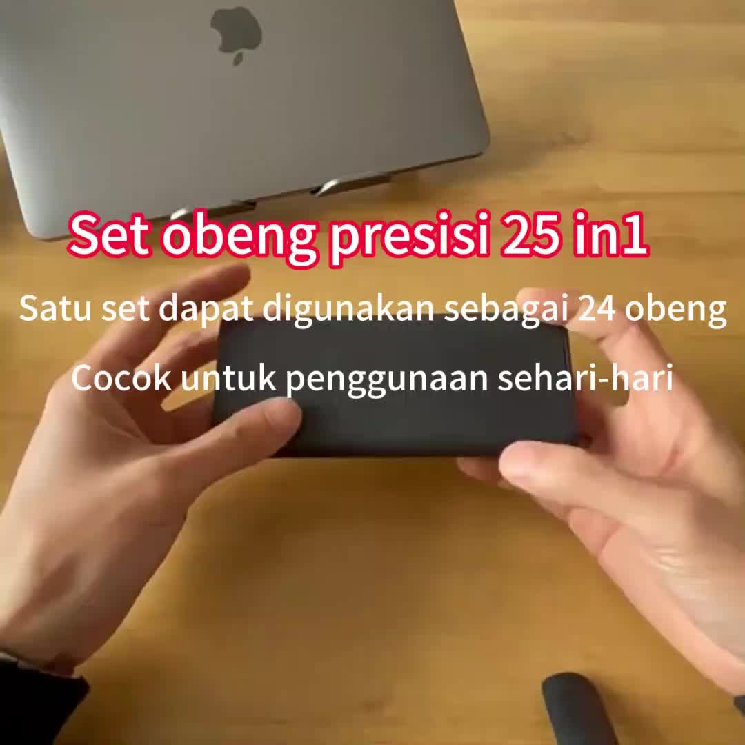 【COD】Set obeng presisi multifungsi 25 buah untuk ponsel dan komputer profesional dengan alat perbaikan magnetik untuk digunakan di rumah