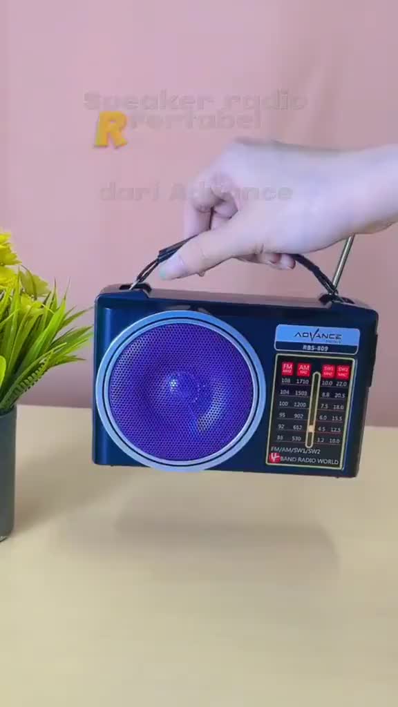 Advance Radio RBS-809 / Radio Advance RBS 809 / RBS-805 RBS-805B AM/FM/SW Speaker Radio Jadul + Senter bisa di Charger