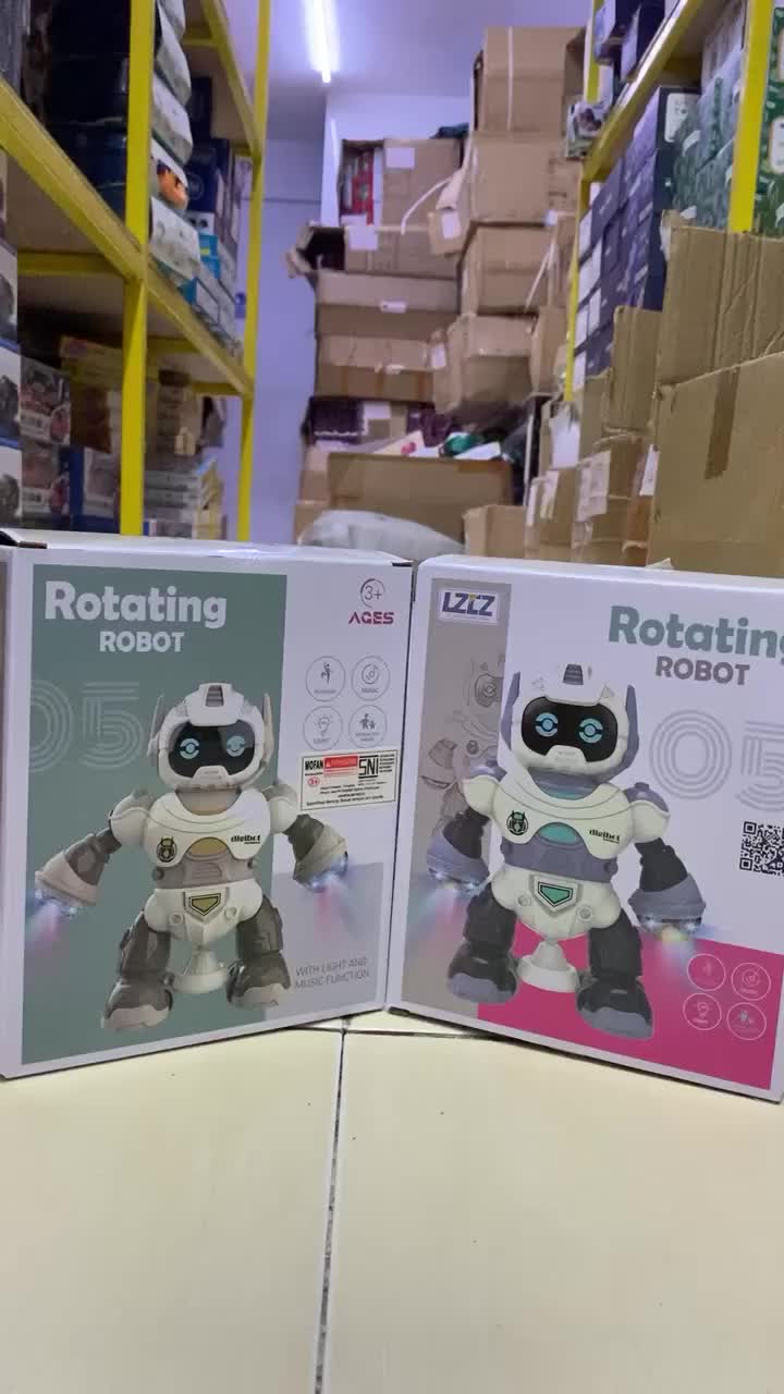 Mainan Anak Dancing Robot 6678-5 Lighting and Music 3D & Dance Rotation 360