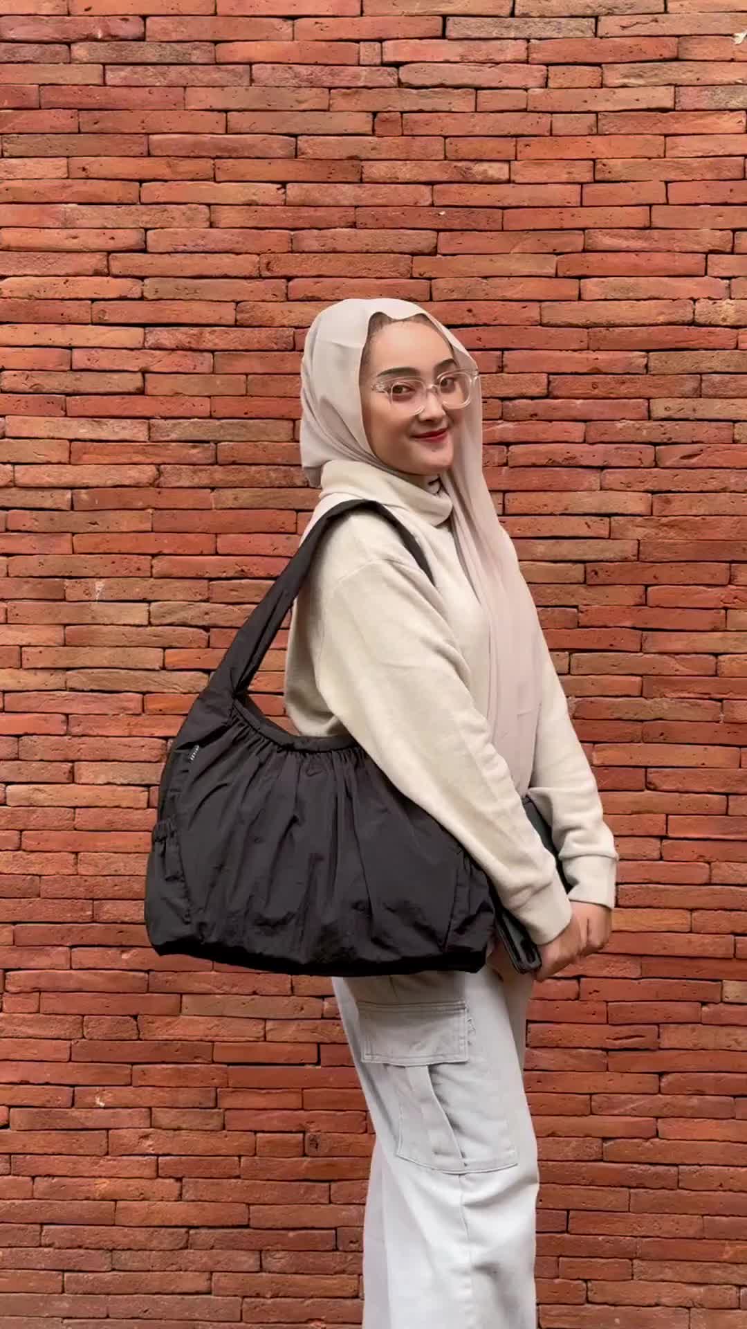 Sevine Aurora Tote Bag Black RBA - Totebag Sekolah Kuliah Tote Bag Tas Cewek Wanita Resleting Laptop