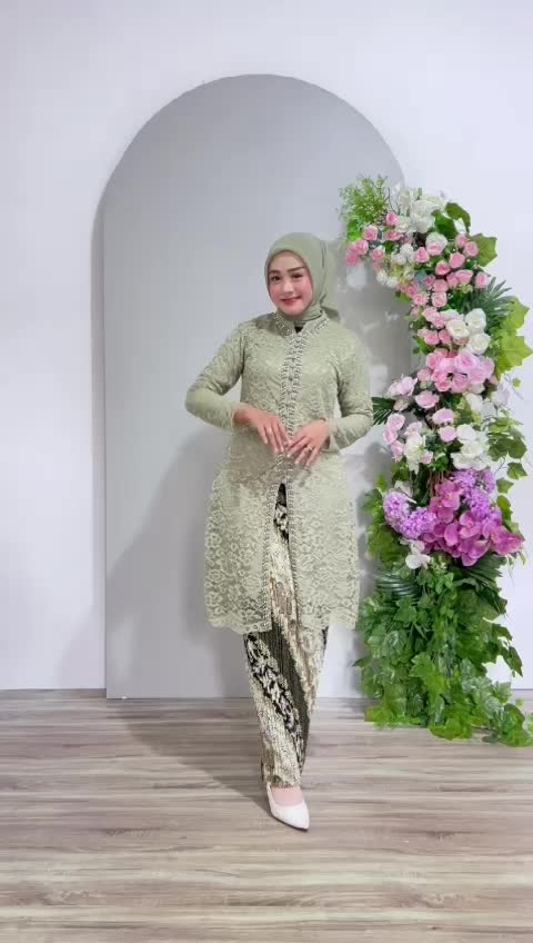 Setelan Tunik Brukat Kancing Payet 1000 Adelia Kebaya - Baju Wanita Kebaya Modern - Remaja, Dress brokat kebaya  busui