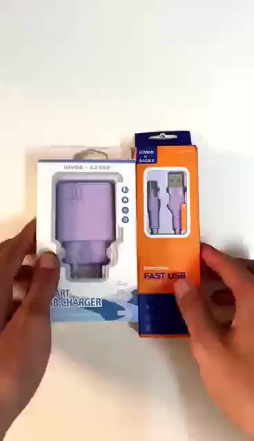 KIVEE Charger Adaptor Type C Quick 4.0 USB Fast Charging PD 30W Kepala Charger Universal Mini Dual USB EU Plug Quick Charger Wall Charger Universal