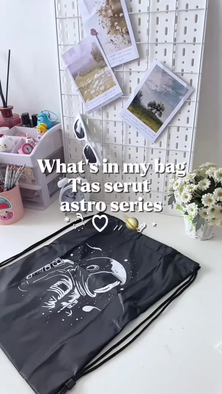 Totebag.co - Astro Series 2 Tas Serut Stringbag Sablon Parasut Nylon Waterproof 38*30cm Ransel