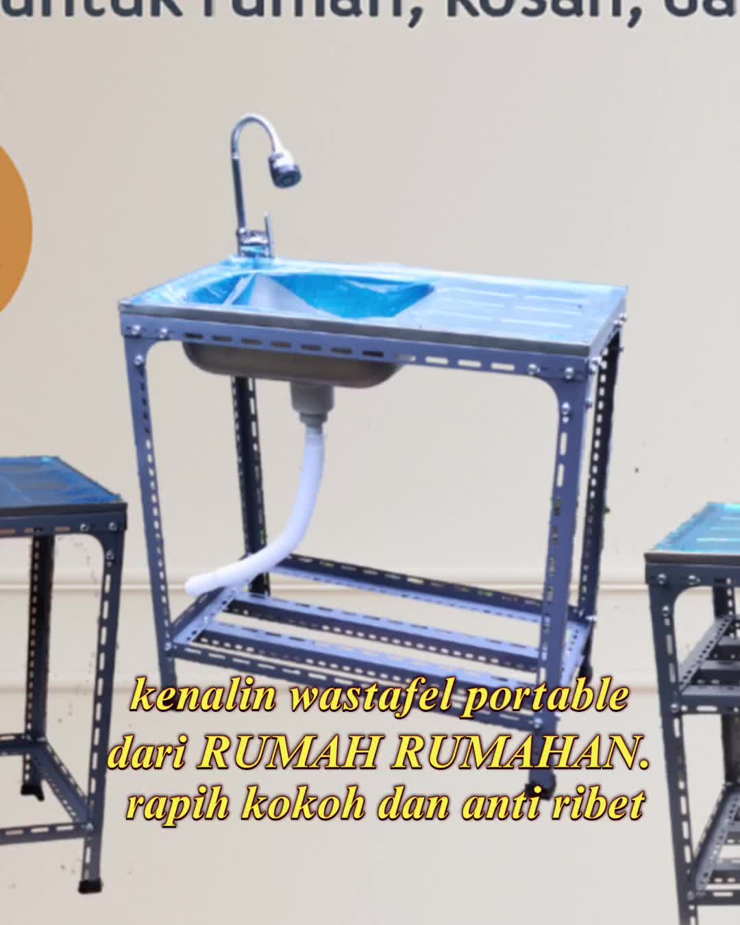 BAK CUCI PIRING PORTABLE dengan Kran 75*40*75 kokoh dan rapi