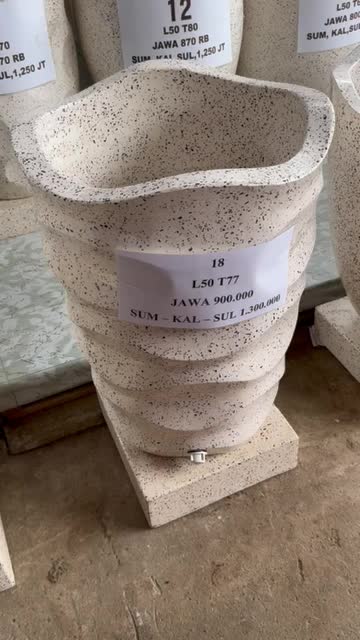 bak mandi ori terazzo d50t80 pahat ulir