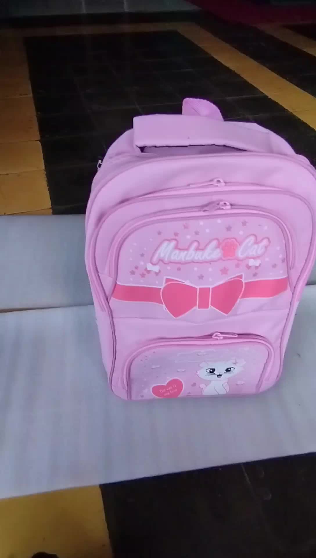 Tas ssekolah anak motip MANBUKE CAT, yas karakter MANBUKE  CAT tas perempuan SD tas karakter lucu viral  bamget