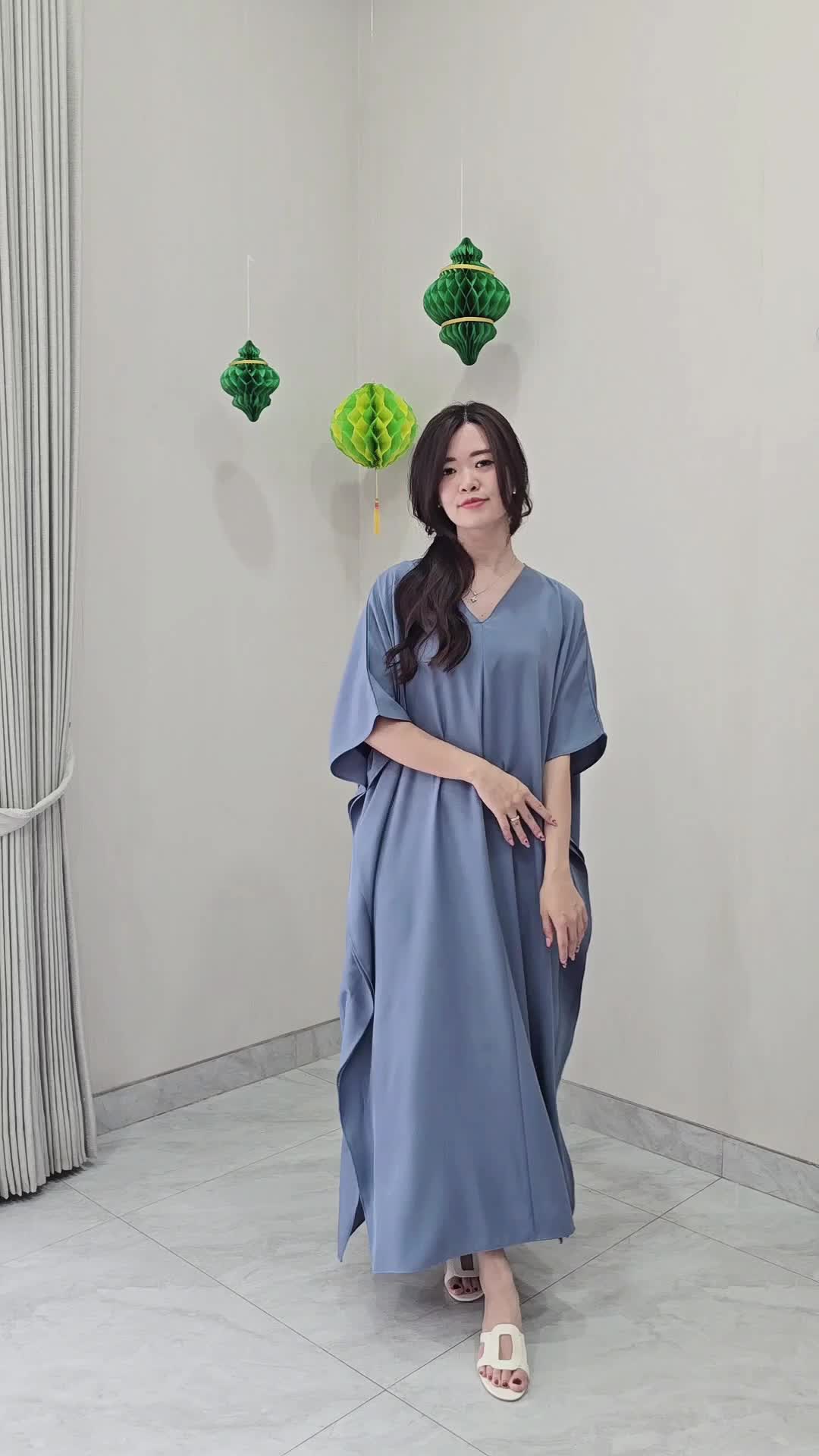 ORECCA - Tasya Kaftan Dress Maxi Wanita Lebaran