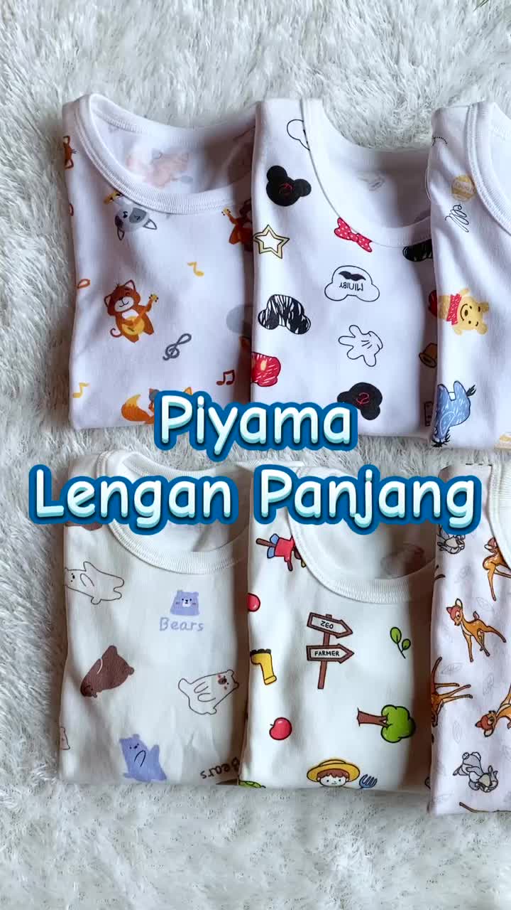 ZeoBabyKids Piyama Lengan Panjang Unisex Baju Anak Bayi 1 - 4 Tahun Bahan Katun Laki-Laki Cotton Newborn Perempuan Kancing PPJ