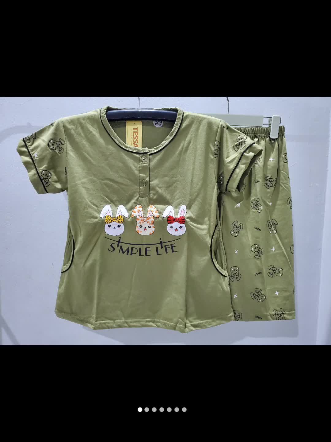 Baju Tidur 3/4 Tanggung Tessa ( Lengan Pendek Celana Pendek Anak Tanggung )