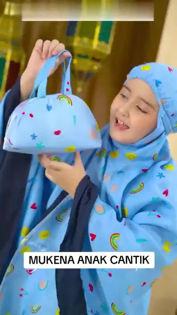 Mukena Anak Tanggung Motif Buah-Buahan untuk Usia 4-12 Tahun Muslim - Nyaman, Lembut Kerudung