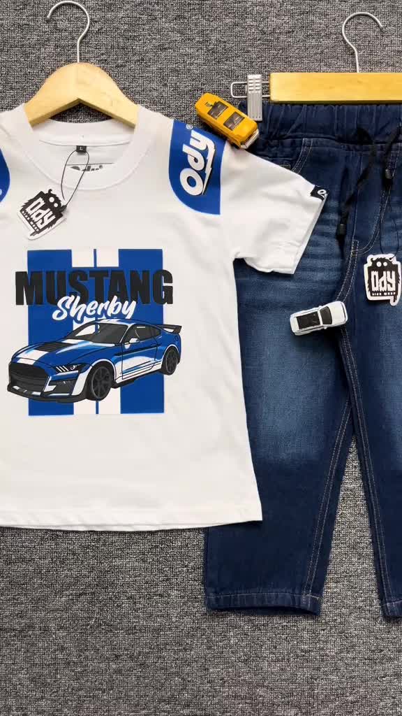 Setelan Anak Laki-Laki Distro Racing Sablon Depan Belakang Celana Jeans Slim Panjang Usia 3-12 Tahun Baju Fashion