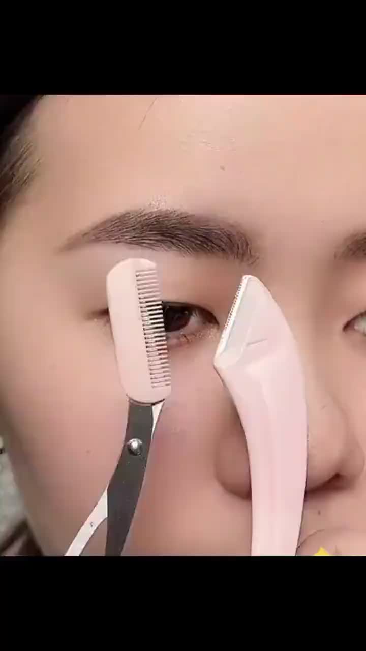 【COD】Set Gunting Alis Cukur Alis Trimmer Kit Eyebrow Pisau Steel Alis Alat Kecantikan Perawatan Alis XX059